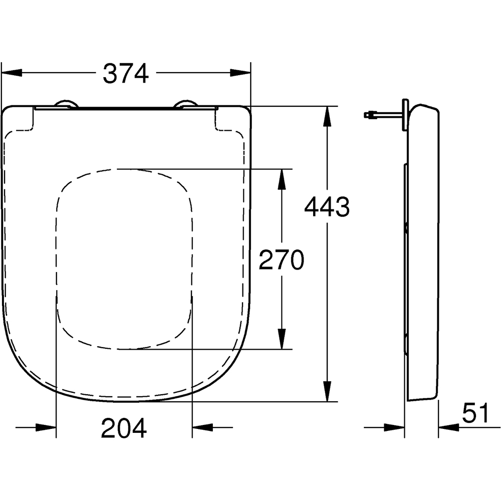 Capac WC GROHE Euro Ceramic 39331001, duroplast, alb