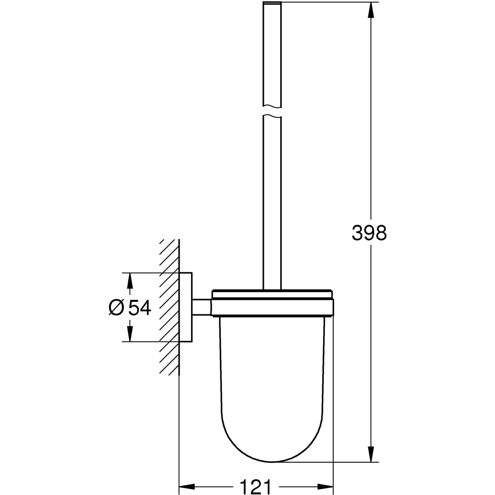 Set perie toaleta GROHE Essentials 40374AL1, grafit