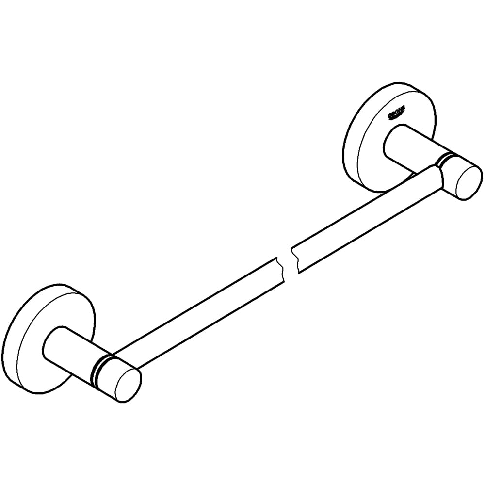 Suport prosop tip bara GROHE Essentials 40688GN1, 50 cm, auriu