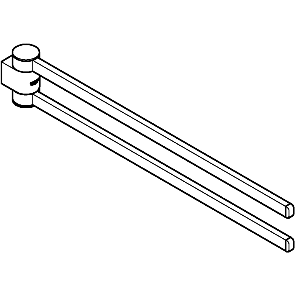 Suport prosop dublu GROHE Selection 41063A00, 40 cm, grafit