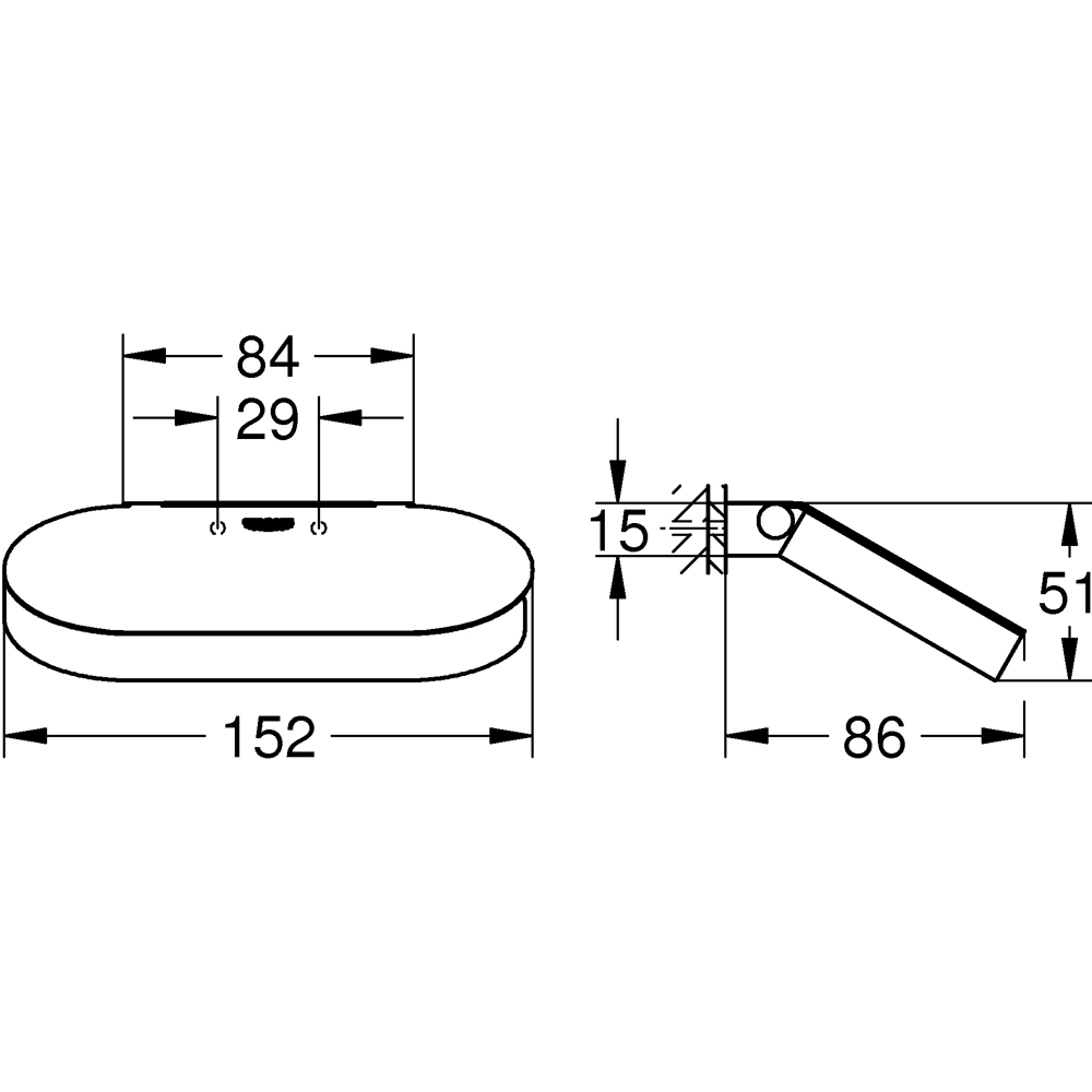 Suport hartie igienica GROHE Selection 41069000, crom