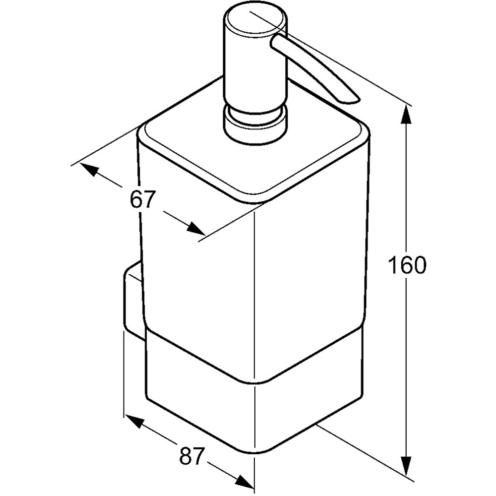 Dozator sapun lichid KLUDI E2 4997605, 500 ml, Sticla, alb-crom