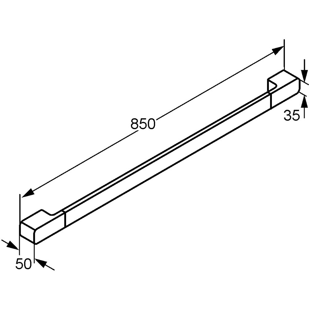 Suport prosop KLUDI E2 4997905, 85 cm, crom