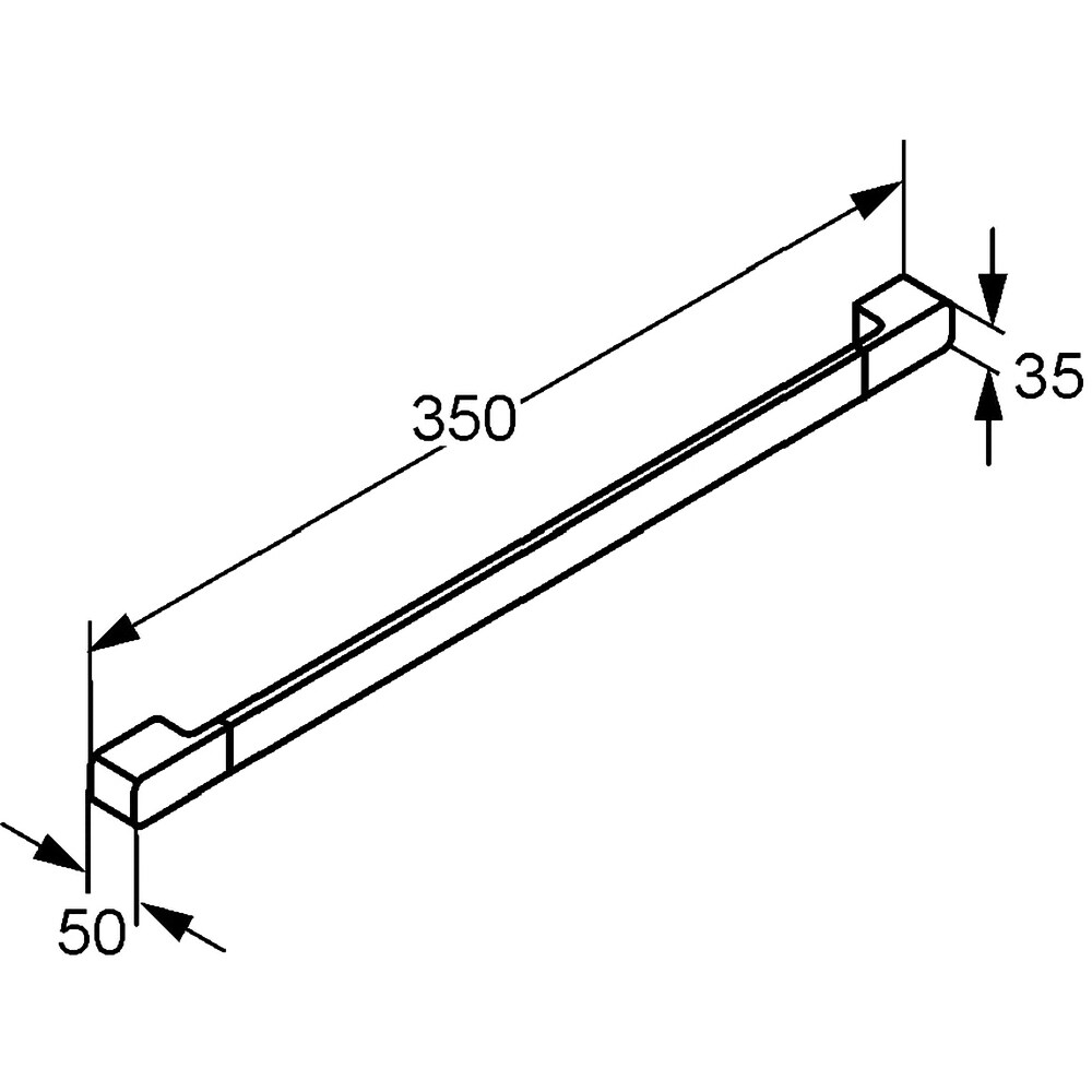 Bara de sprijin pentru cada KLUDI E2 4998105, 35 cm, crom