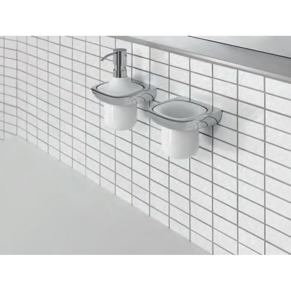 Suport pahar KLUDI Amba 5397505, crom-alb