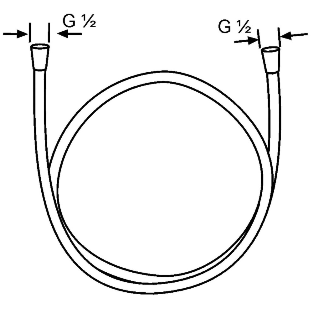 Furtun dus KLUDI Suparaflex 6107205-00, 1.6m, argintiu