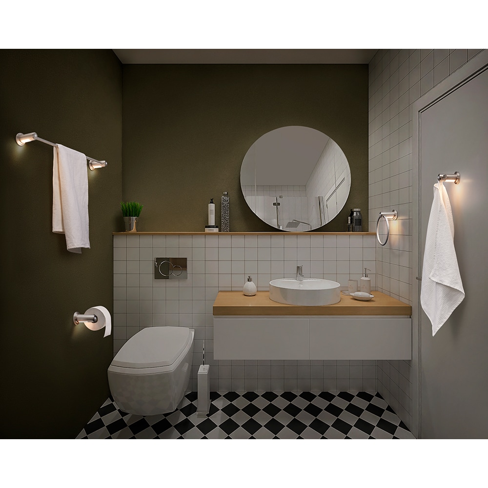 Suport hartie igienica LEDVANCE, senzor miscare si de lumina naturala, 0.18W, 10lm, argintiu