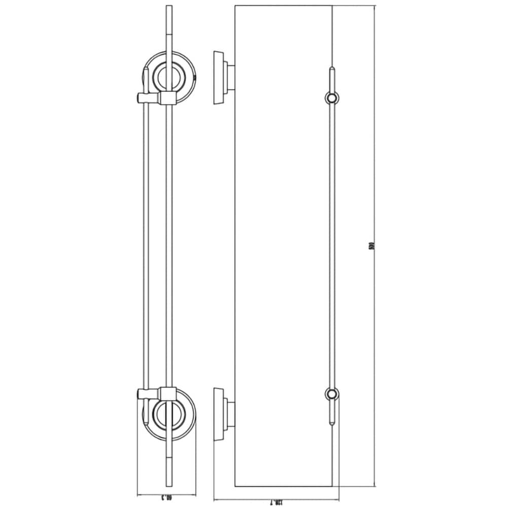 Etajera baie tip raft FERRO Torrente B13, 50 cm, crom
