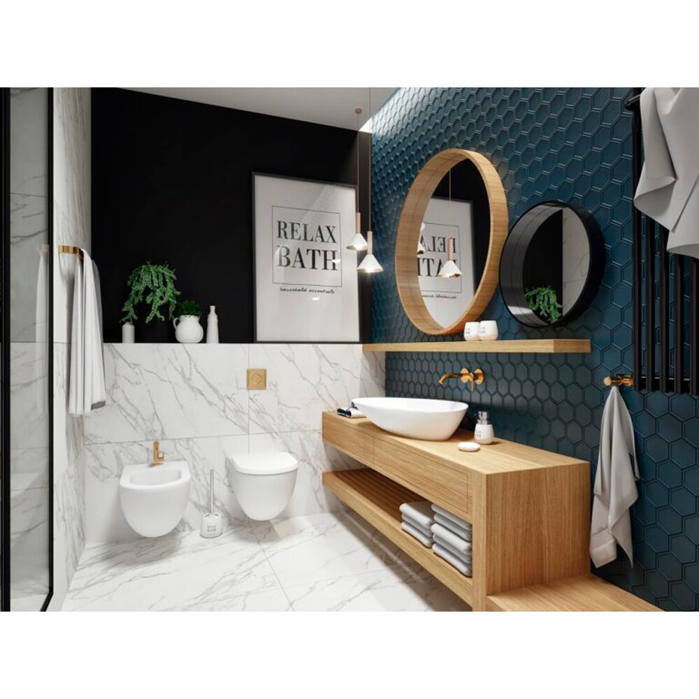 Dispenser sapun lichid BISK Grama 05598, 200 ml, ceramica, alb