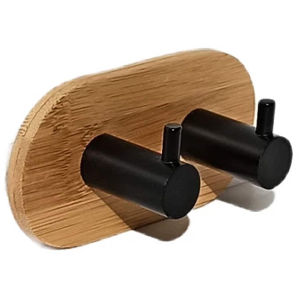 Agatatoare dubla BISK Plain 08042, negru-maro