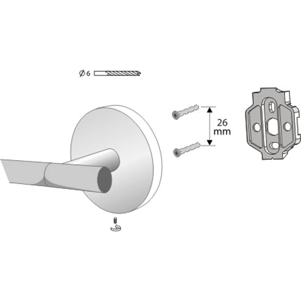 Suport hartie igienica BISK Virginia 72078, argintiu