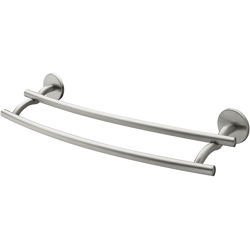 Suport prosop dublu BISK Virginia 72087, 61 cm, argintiu