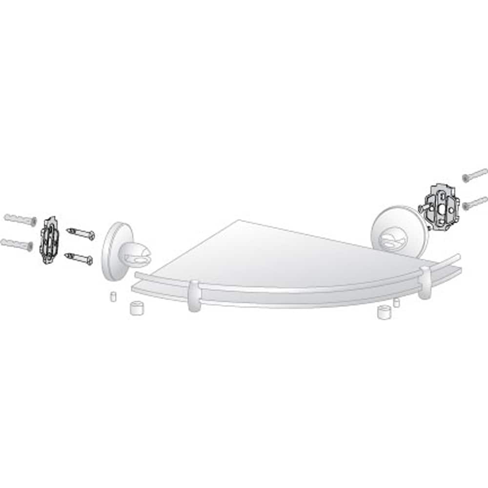 Raft de colt BISK Virginia 72091, 25.5 cm, argintiu