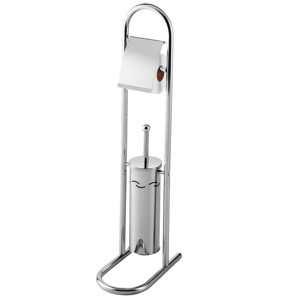 Set perie toaleta cu suport hartie igienica BISK 02476, 80 cm, crom