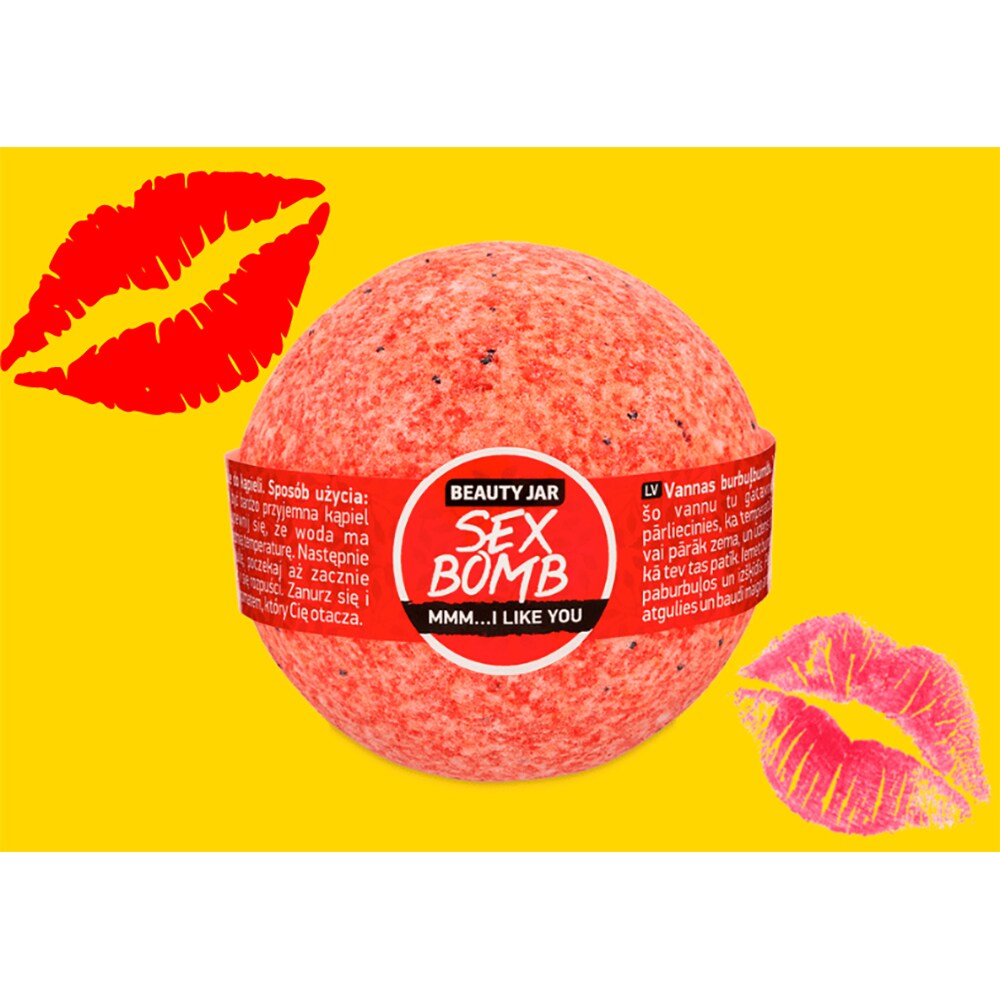 Bomba de baie cu aroma de capsuni BEAUTY JAR Sex Bomb, 150g