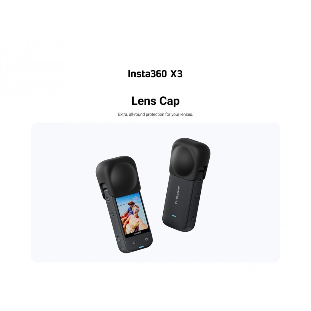 Protectie lentila INSTA360 Lens Cap, X3, negru