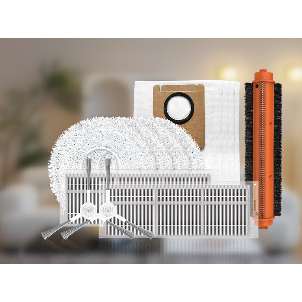 Kit EZVIZ CSRAKIT12: perie principala + 2 perii laterale + panza de mop + 2 filtre de inalta eficienta + 4 saci de praf