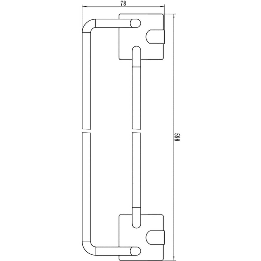 Suport prosop dublu tip bara FERRO Cascata E10, 60 cm, crom