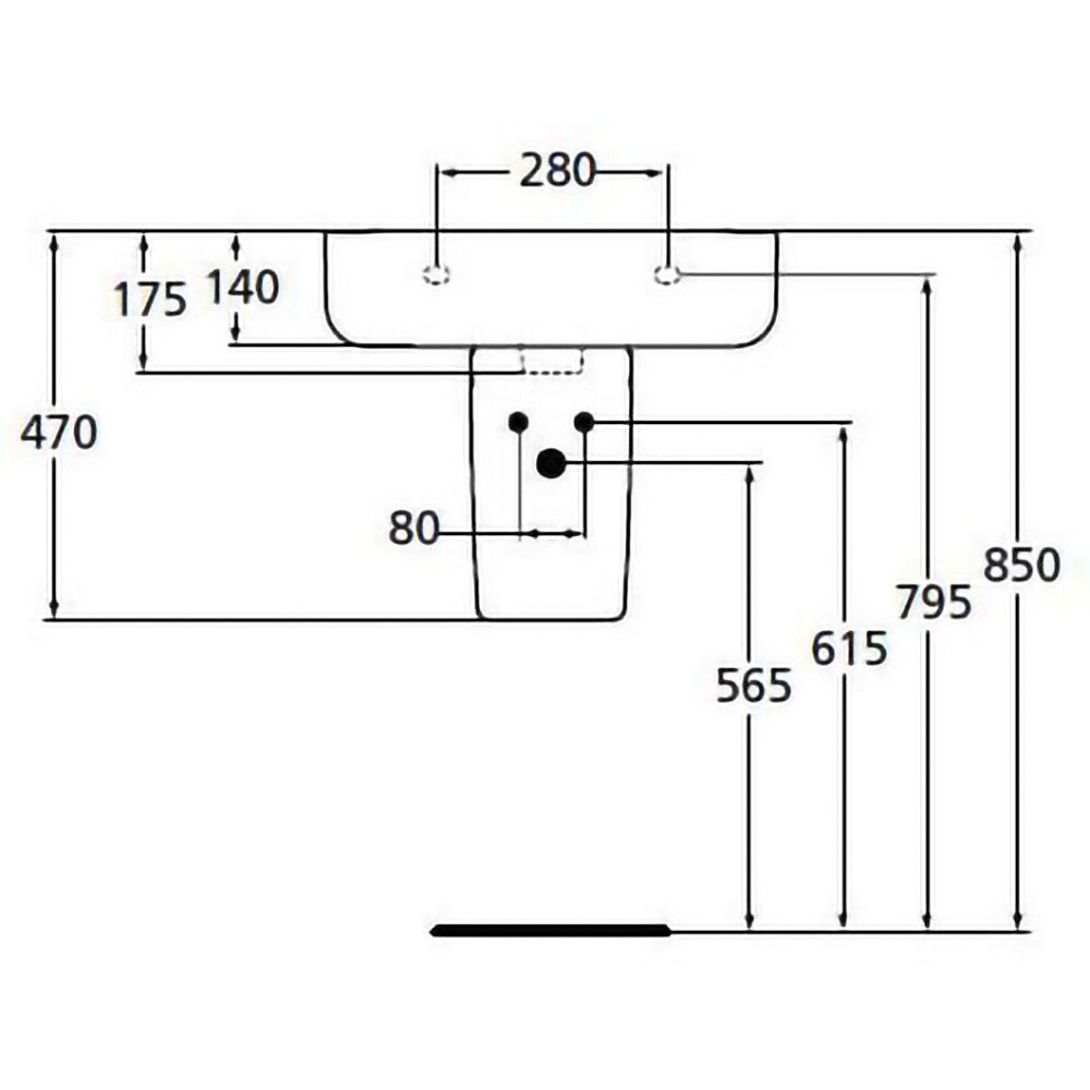 Semipiedestal IDEAL STANDARD Connect Space E797401, 19.8 x 28.1 x 34.3 cm, alb