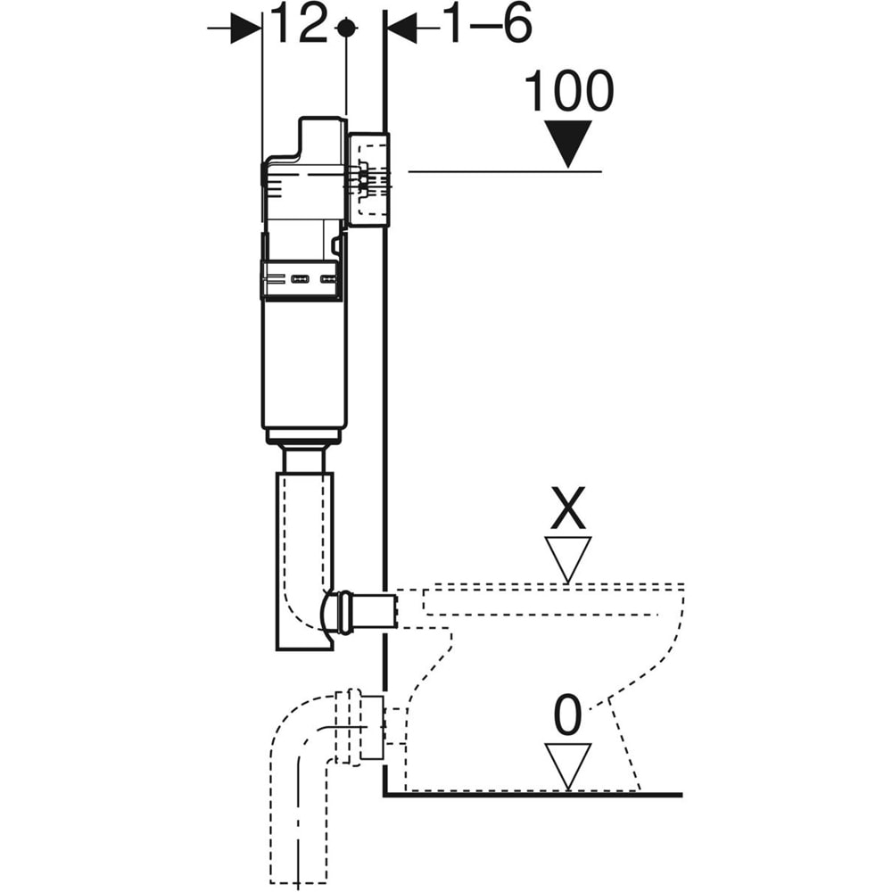 Rezervor WC incastrat GEBERIT Delta Up 109.100.00.1, 6l