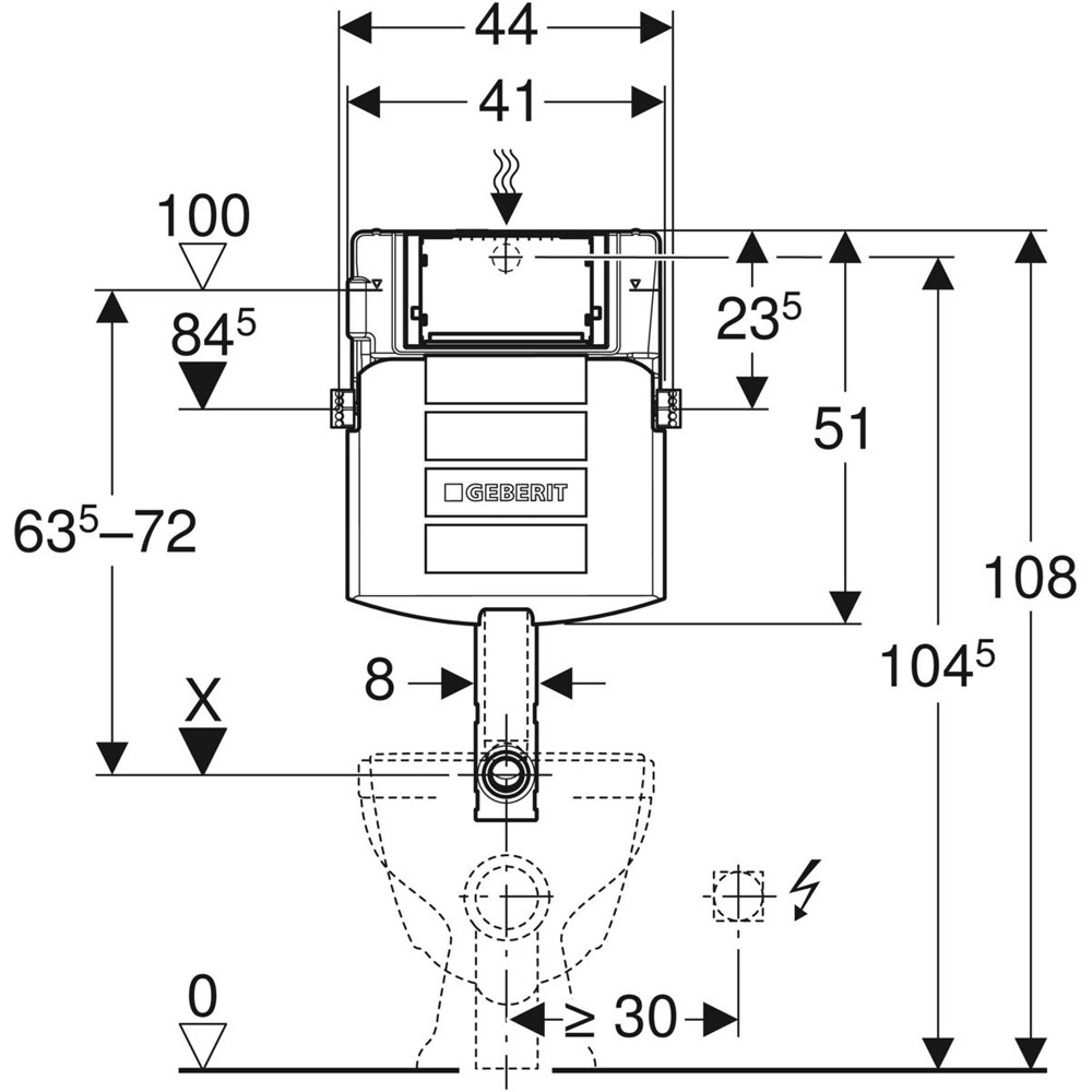 Rezervor WC incastrat GEBERIT Sigma 109.300.00.5, 6l