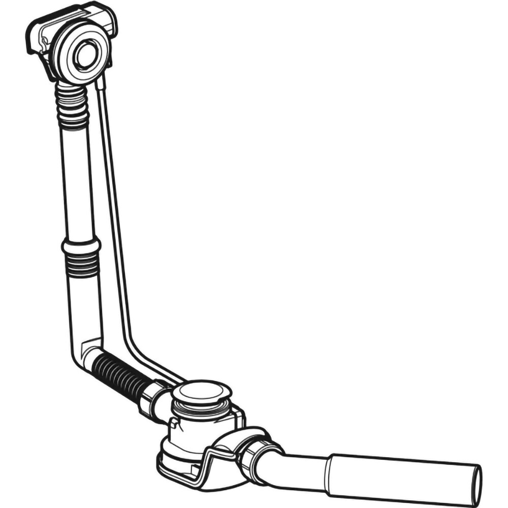 Sifon cada GEBERIT 150.755.21.6, cu preaplin, actionare prin apasare, crom