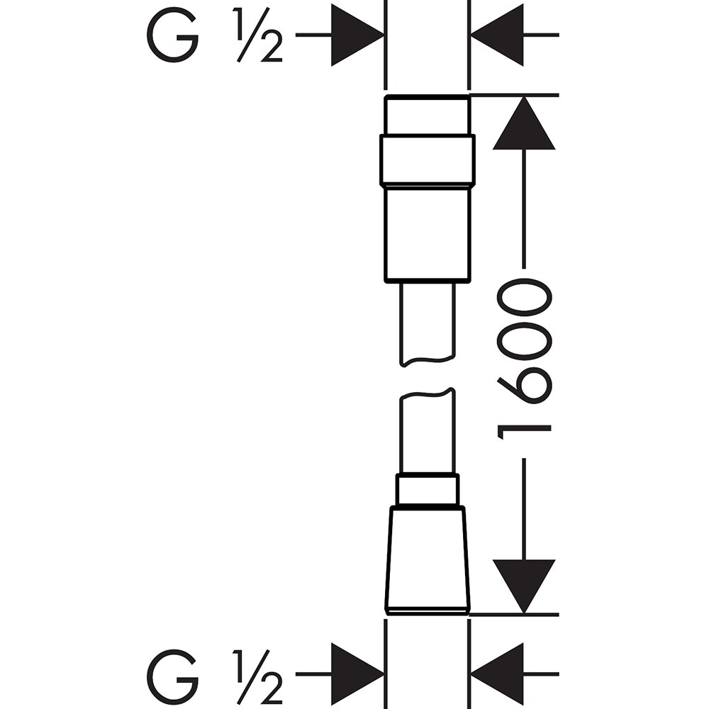 Furtun de dus HANSGROHE Isiflex 28248000, 1.6m, crom