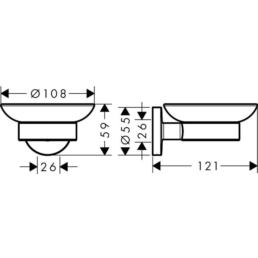 Savoniera HANSGROHE Logis 41715000, crom
