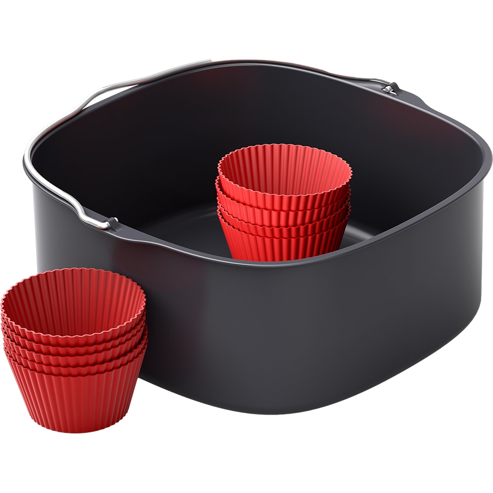 Set accesorii airfryer PHILIPS XXL HD9957/00, negru-rosu