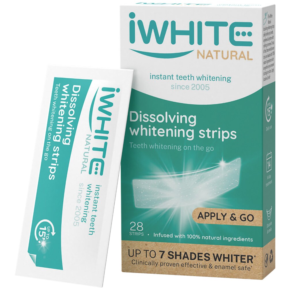 Benzi de albire dizolvabile IWHITE Natural, 20 bucati