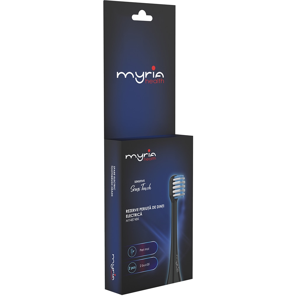 Rezerve periuta de dinti electrica MYRIA Senzitiv MY4874BK, 2 buc