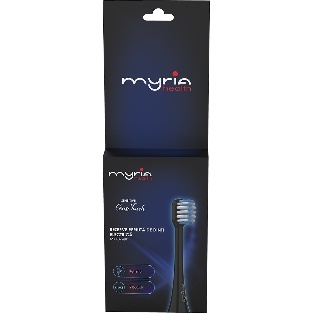 Rezerve periuta de dinti electrica MYRIA Senzitiv MY4874BK, 2 buc