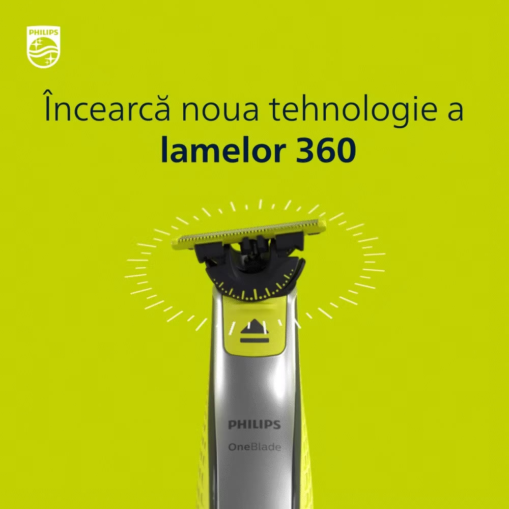 Rezerva aparat de ras PHILIPS Oneblade 360 QP420/50, 2 bucati