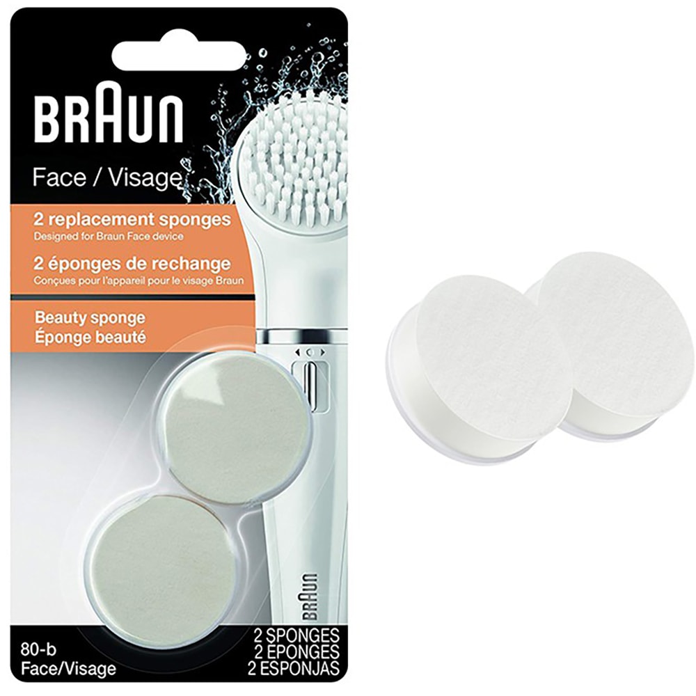 Rezerva perie faciala BRAUN Face Beauty Sponge SE80-B, 2 bucati