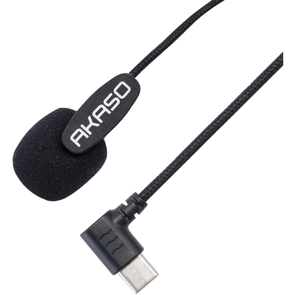 Microfon extern AKASO, Type-C, negru