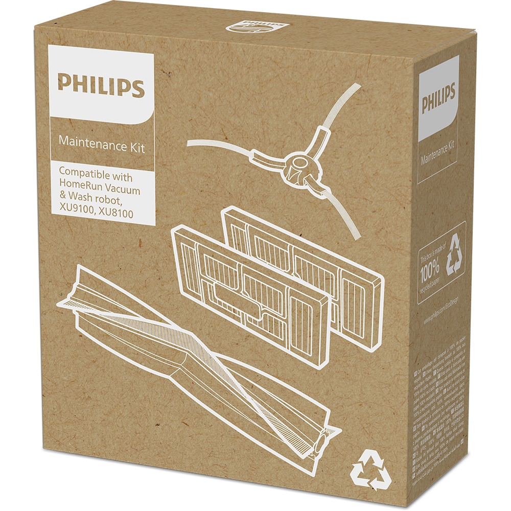 Kit aspirator PHILIPS XV1492/10: Perie principala + Perie laterala + 2 filtre
