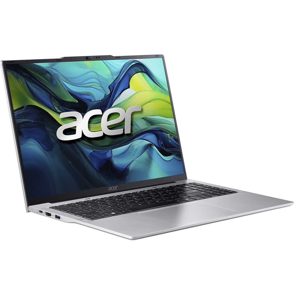 Laptop ACER Aspire Lite 16 AL16-52P-366Y, Intel Core i3-1305U pana la 4.5GHz, 16" WUXGA, 8GB, SSD 512GB, Intel UHD Graphics, Free Dos, Pure Silver