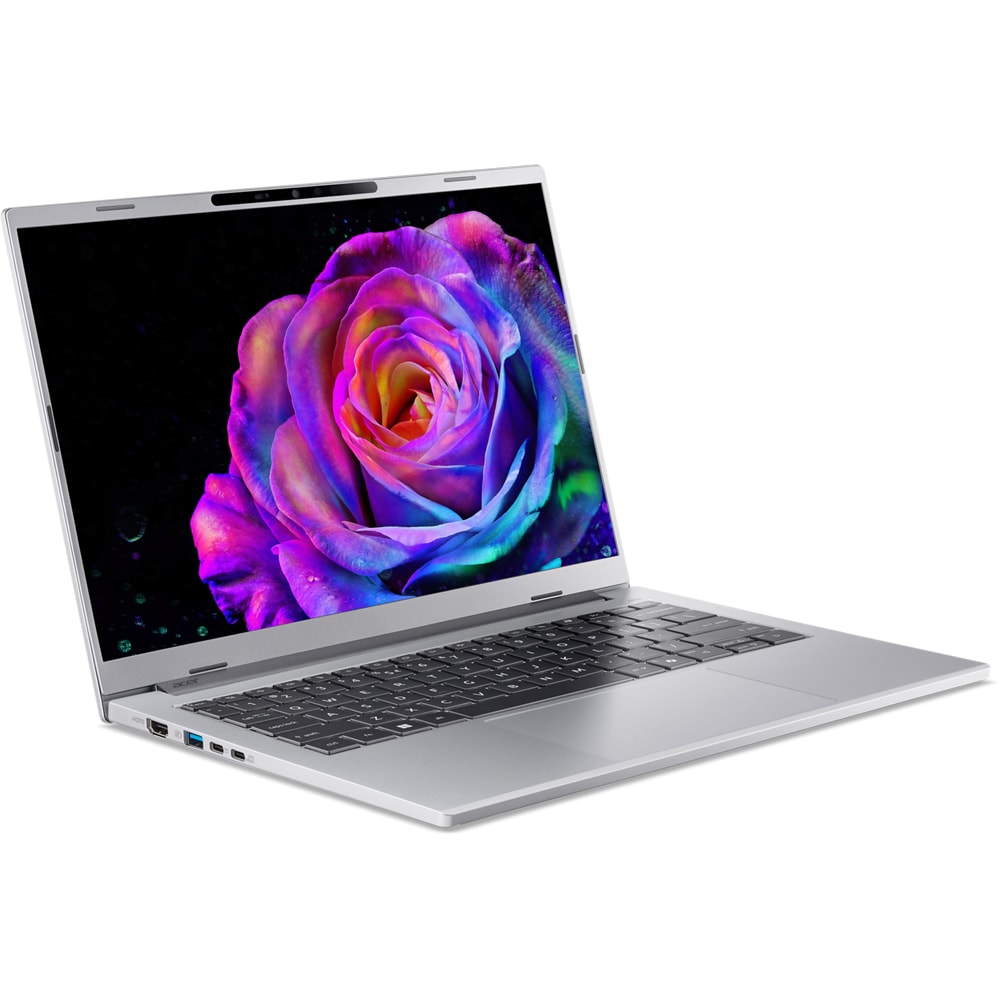 Laptop ACER Aspire 14 AI OLED A14-61M-R6Y9, AMD Ryzen AI 7 350 pana la 5.1GHz, 14" WUXGA, 32GB, SSD 1TB, AMD Radeon 860M, Free Dos, Pure Silver