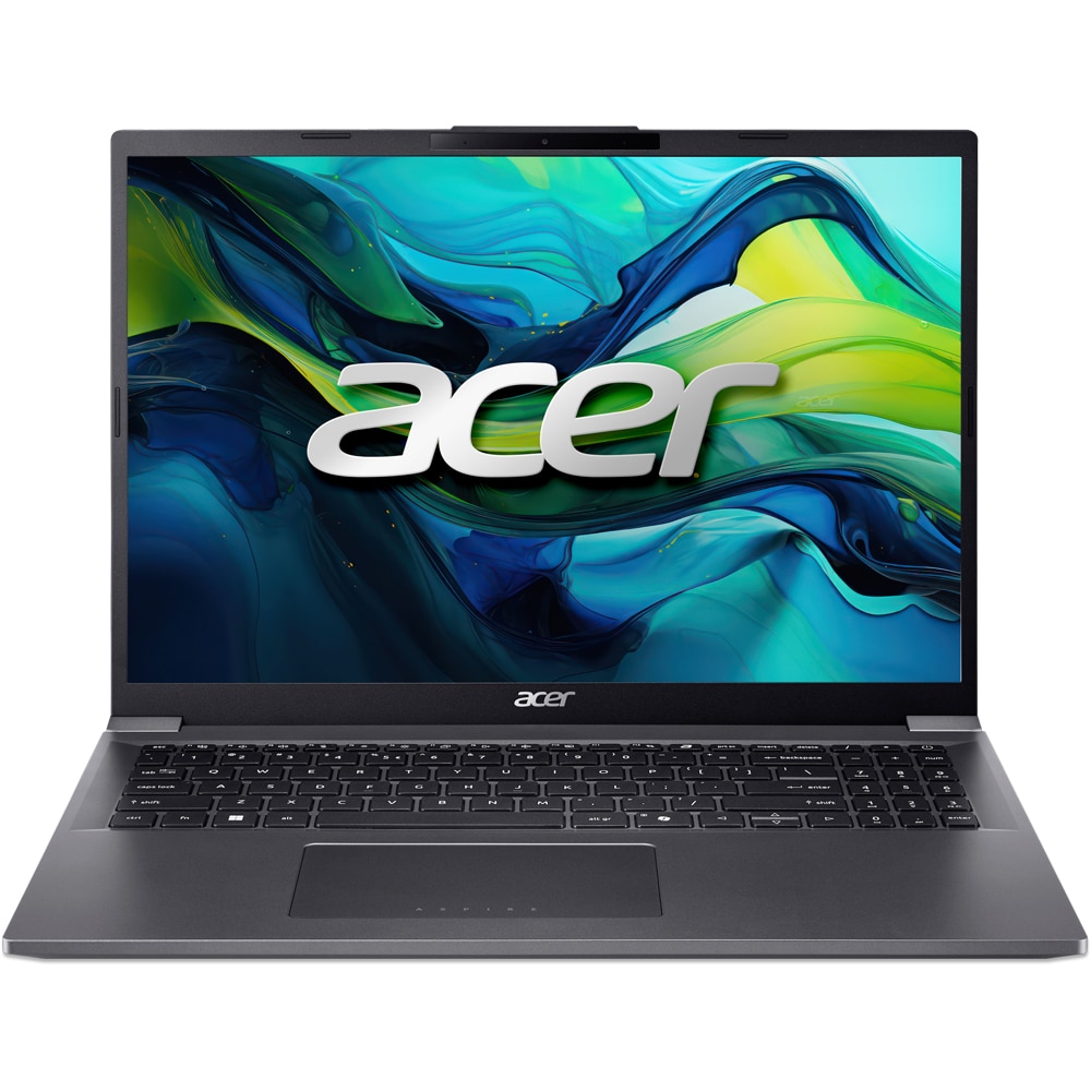 Laptop ACER Aspire 16 OLED A16-71M-76JN, Intel Core Ultra 7 155H pana la 4.8GHz, 16" WUXGA, 32GB, SSD 1TB, Intel Arc Graphics, Free DOS, Steel Gray