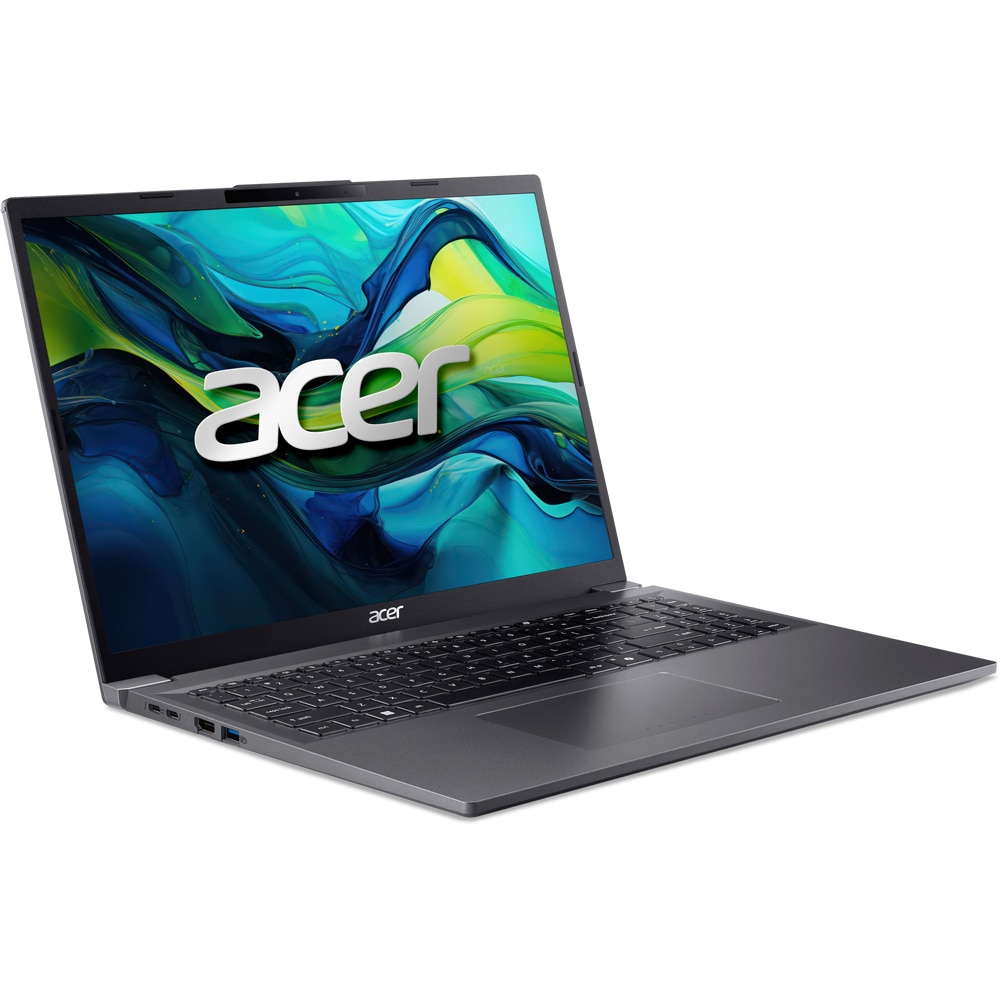 Laptop ACER Aspire 16 OLED A16-71M-76JN, Intel Core Ultra 7 155H pana la 4.8GHz, 16" WUXGA, 32GB, SSD 1TB, Intel Arc Graphics, Free DOS, Steel Gray