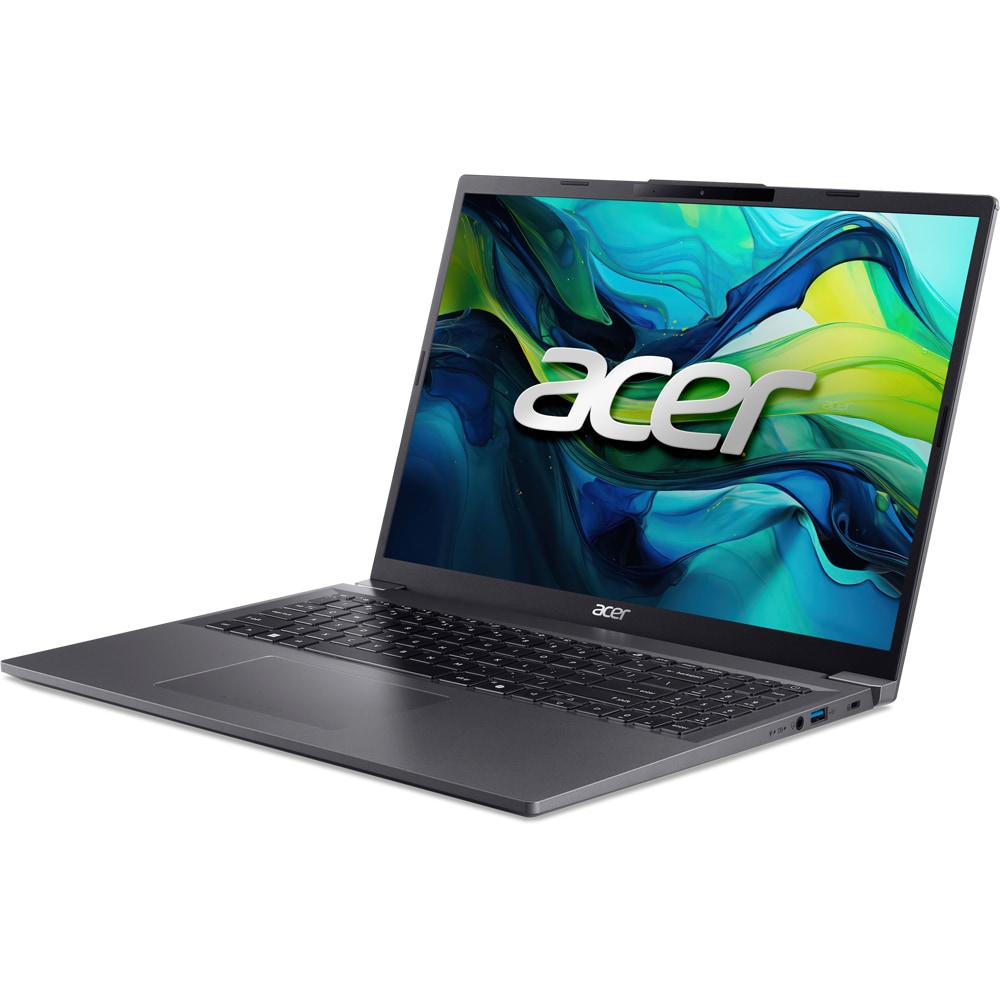 Laptop ACER Aspire 16 OLED A16-71M-76JN, Intel Core Ultra 7 155H pana la 4.8GHz, 16" WUXGA, 32GB, SSD 1TB, Intel Arc Graphics, Free DOS, Steel Gray