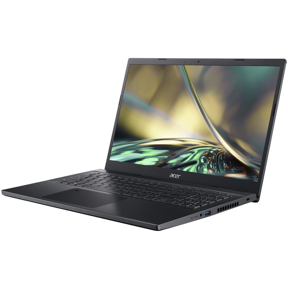 Laptop gaming ACER Aspire 7 A715-51G-51QS, Intel Core i5-1240P pana la 4.4GHz, 15.6" Full HD, 8GB, SSD 512GB, NVIDIA GeForce RTX 3050 Ti 4GB, Free DOS, negru