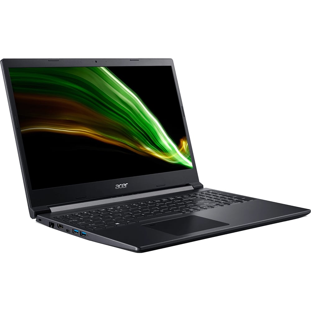 Laptop Gaming ACER Aspire 7 A715-42G, AMD Ryzen 5 5500U pana la 4GHz, 15.6" Full HD, 8GB, SSD 512GB, NVIDIA GeForce GTX 1650, Free DOS, negru