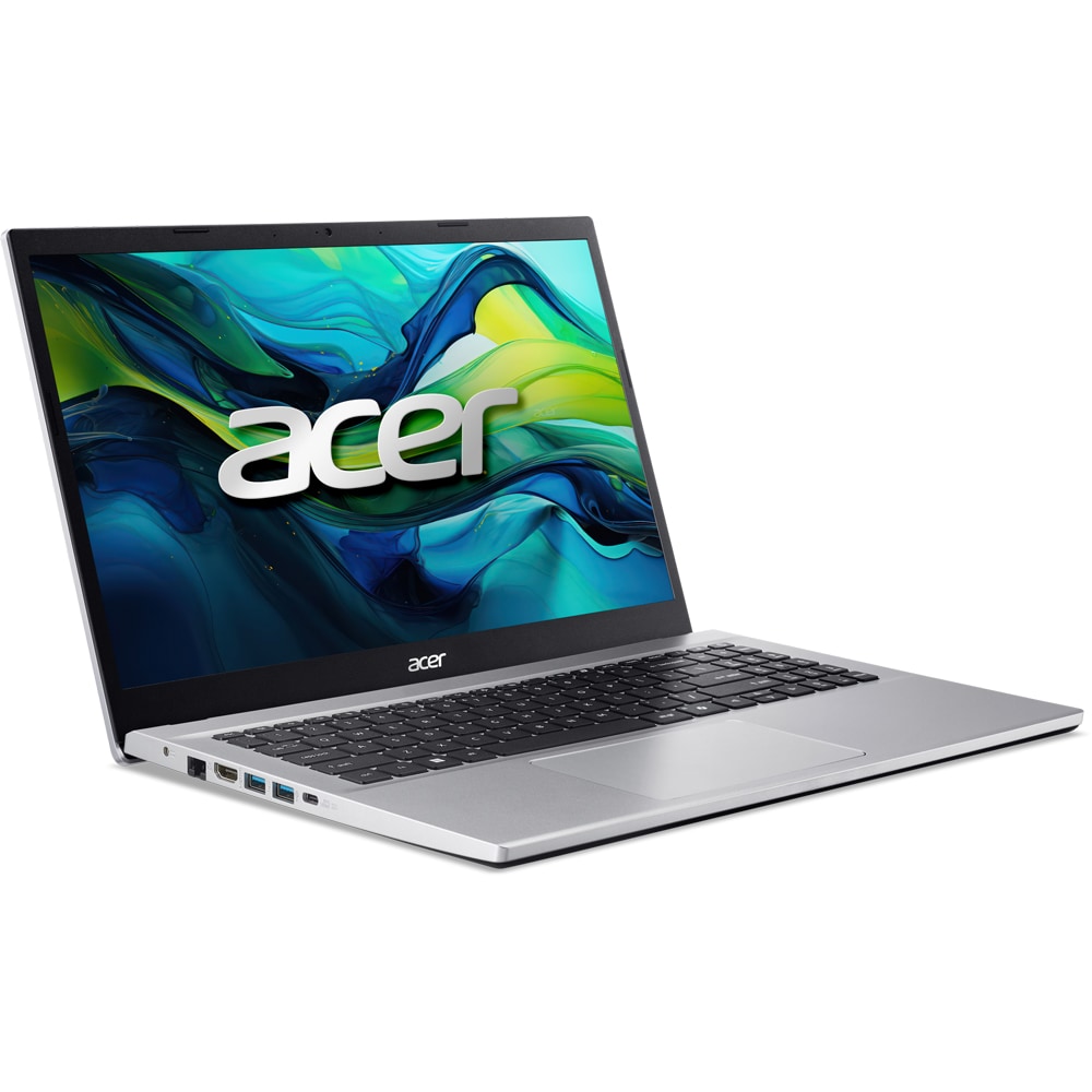 Laptop ACER Aspire Go 15 AG15-42P-R3PB, AMD Ryzen 5 5625U pana la 4.3GHz, 15.6" Full HD, 16GB, SSD 512GB, AMD Radeon Graphic, Free Dos, Pure Silver
