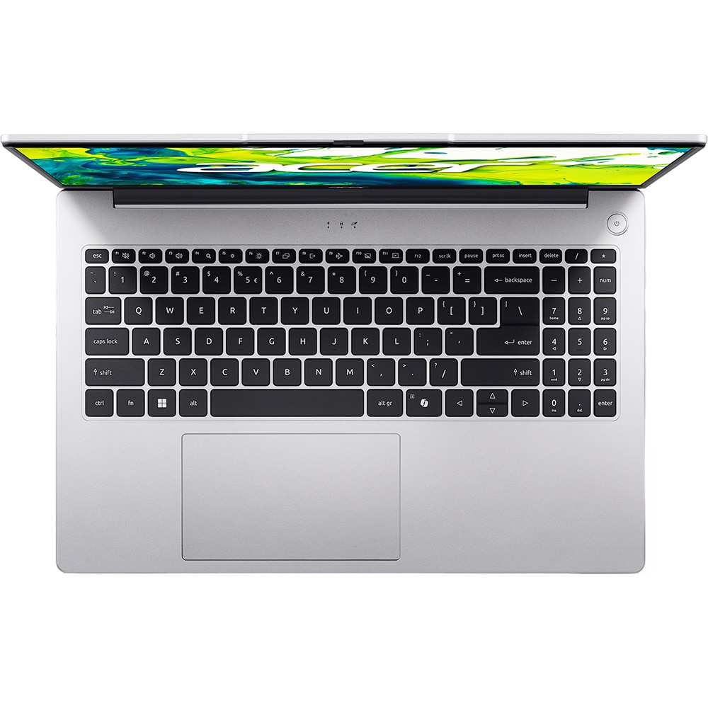 Laptop ACER Aspire Lite 15 AL15-45P-R07Z, AMD Ryzen 7 5825U pana la 4.5GHz, 15.6" Full HD, 16GB, SSD 512GB, AMD Radeon Graphics, Free Dos, Light Silver