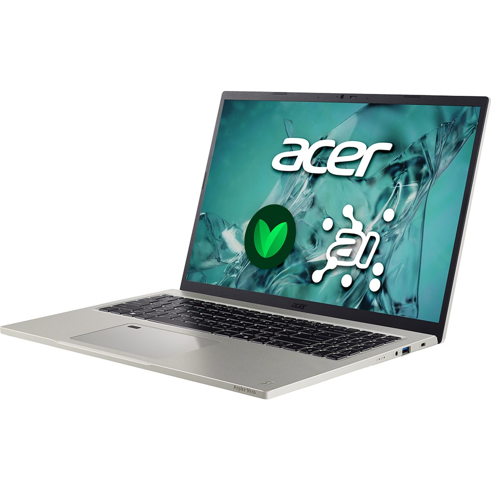 Laptop ACER Aspire Vero 16 AV16-71P-78E3, Intel Core Ultra 7 255H pana la 5.1GHz, 16" WUXGA, 64GB, SSD 1TB, Intel Arc 140T GPU, Windows 11 Home, Cobblestone Gray