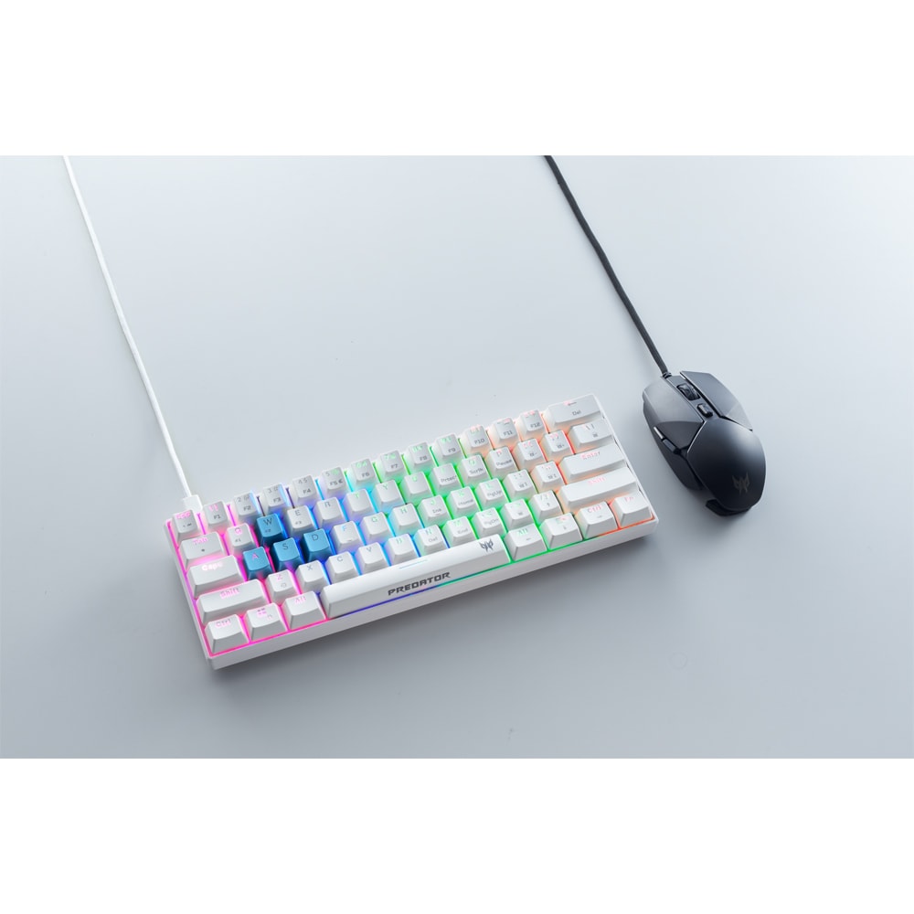 Tastatura Gaming Wireless mecanica ACER Predator Aethon 330, USB, Layout US, alb