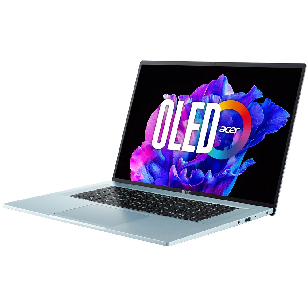 Laptop ACER Swift Edge OLED SFE16-42-R2CQ, AMD Ryzen 7 7735U pana la 4.7GHz, 16" WQUXGA, 32B, SSD 1TB, AMD Radeon Graphics 680M, Windows 11 Pro, Glacier Blue
