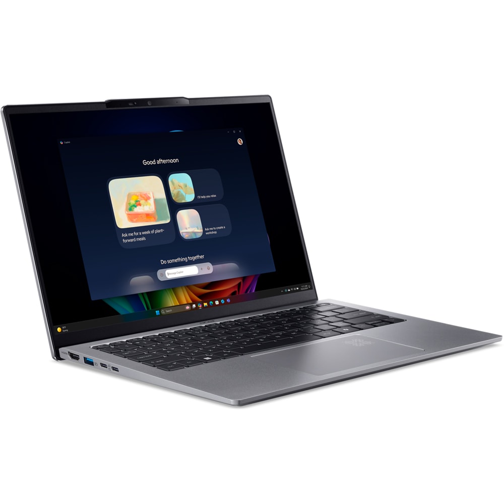 Laptop ACER Swift Go 14 AI OLED SFG14-64-R6NQ, AMD Ryzen AI 7 350 pana la 5GHz, 14"  WUXGA, 32GB, SSD 1TB, AMD Radeon 860M, Windows 11 Home, Sparkly Silver