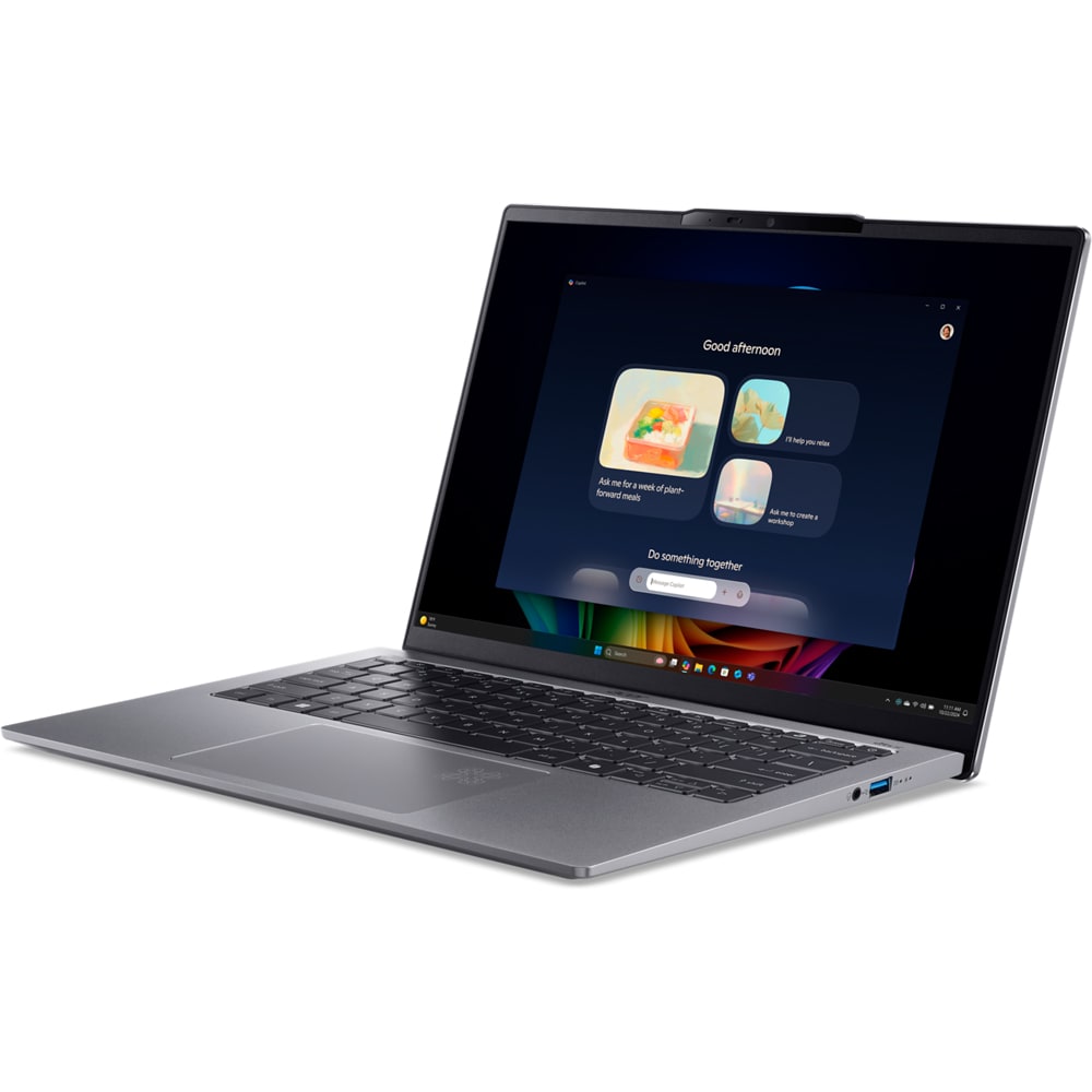 Laptop ACER Swift Go 14 AI OLED SFG14-64-R6NQ, AMD Ryzen AI 7 350 pana la 5GHz, 14"  WUXGA, 32GB, SSD 1TB, AMD Radeon 860M, Windows 11 Home, Sparkly Silver